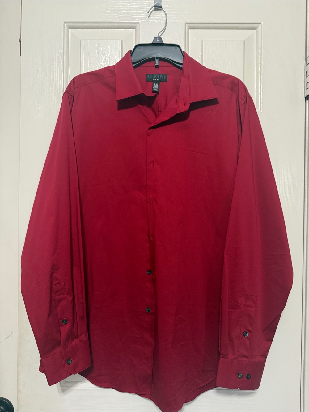 Alfani Men's Deep Red Long-Sleeve Dress Shirt